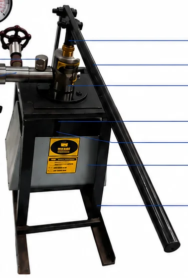 Manual pressure test pump, high pressure (to 1000 bar)