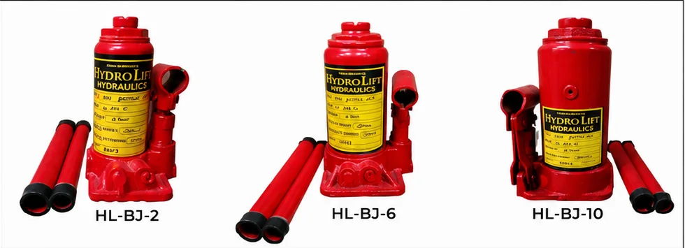 Hydraulic bottle jack, 2 to 100 tonnes