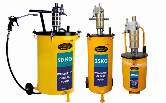 Pneumatic grease pump, 10 to 50 kg