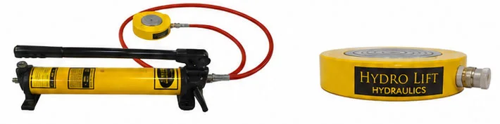 Ultra low height jack, 15 to 100 tonnes