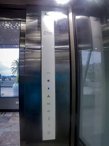 Lift cabin interior by HLA