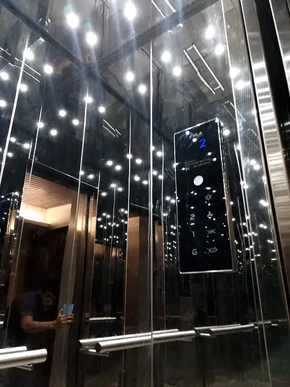 Lift cabin interior by HLA