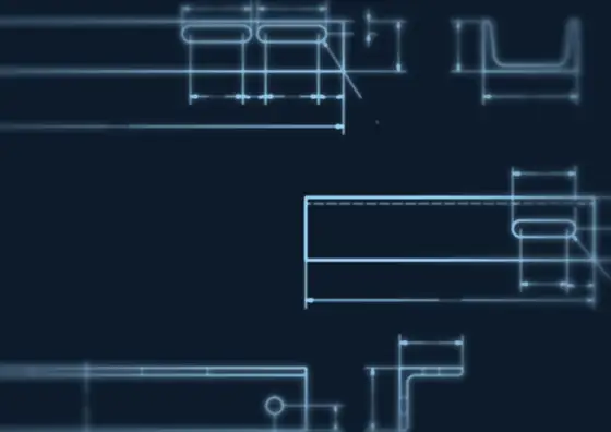 Part of an HLA design drawing, softened and with all dimensions removed