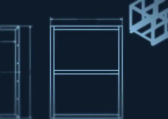 Part of an HLA design drawing, softened and with all dimensions removed