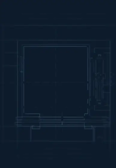 Part of an HLA design drawing, softened and with all dimensions removed